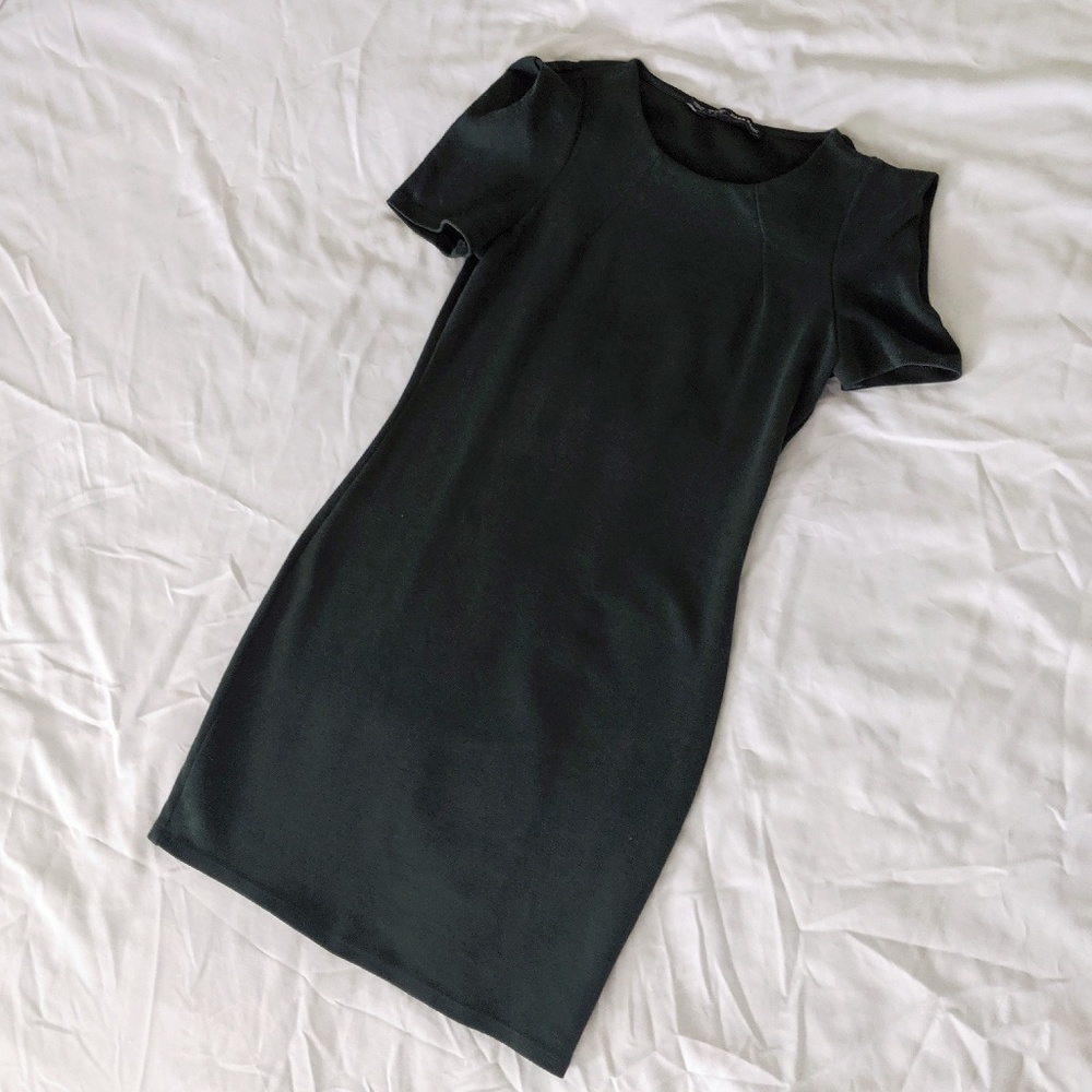 Zara Basics Forest Green Dress